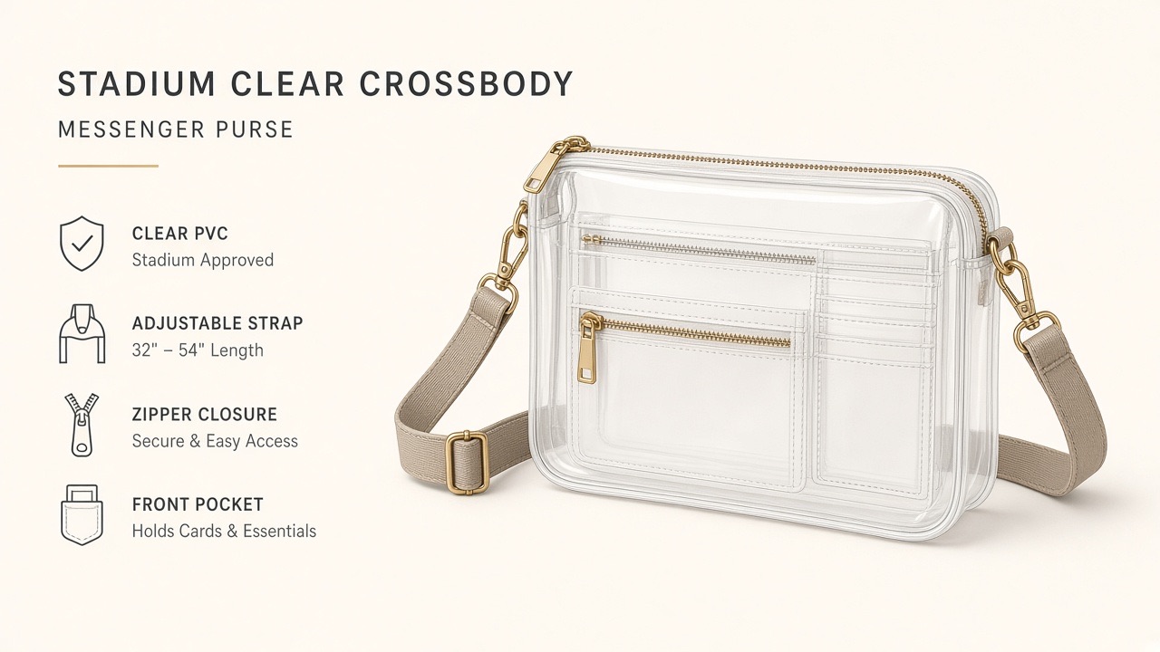 USPECLARE clear stadium messenger